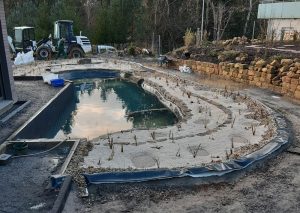 Image Winterbaustelle in der Pfalz: Naturnaher Schwimmteich